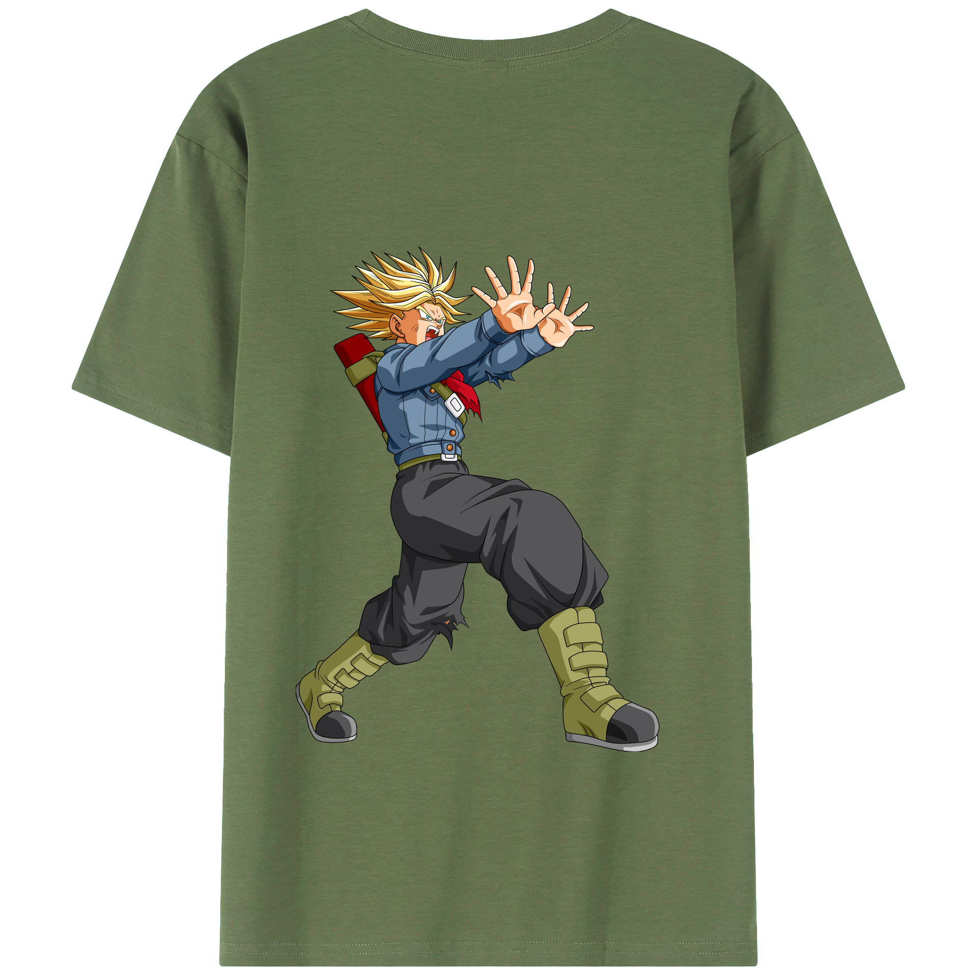 （画像用） ドラゴンボール トランクス（Torankusu）DRAGON BALL Trunks 綿100％ メンズ半袖Tシャツ（バックプリント） 通気性
